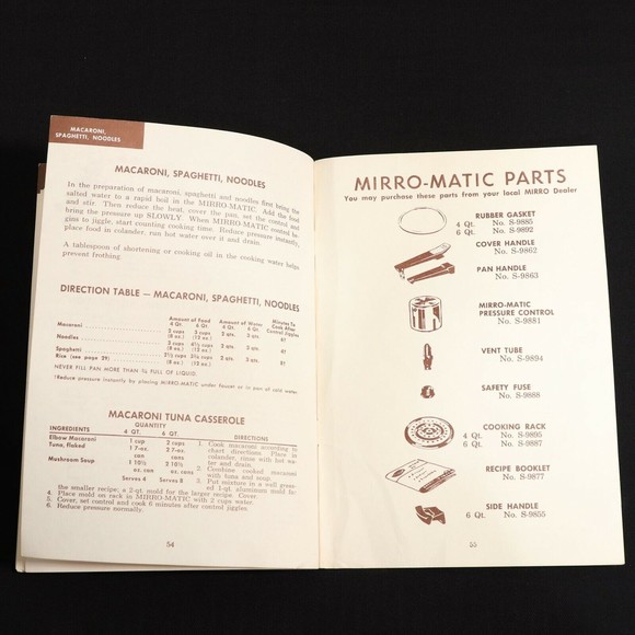 Mirro Matic Vintage 1961 Speed Pressure Cooker Instruction Recipe Manual Booklet - Picture 7 of 7